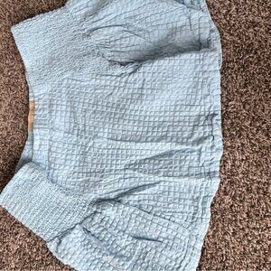 Free People Light Blue Textured Women's Skirt